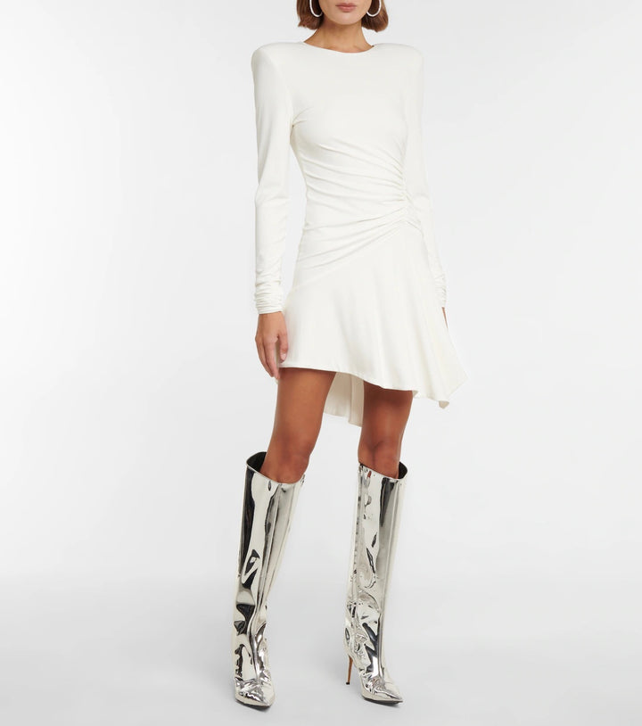 ALEXANDRE VAUTHIER MIRRORED ALEX KNEE HIGH BOOTS