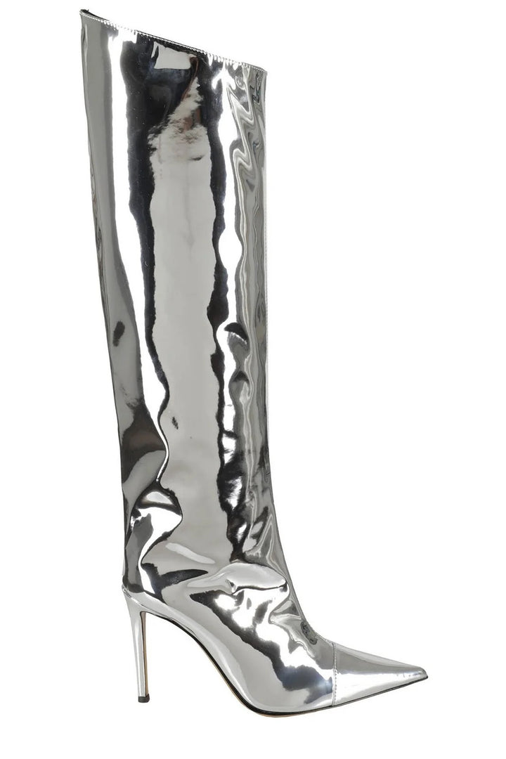 ALEXANDRE VAUTHIER MIRRORED ALEX KNEE HIGH BOOTS