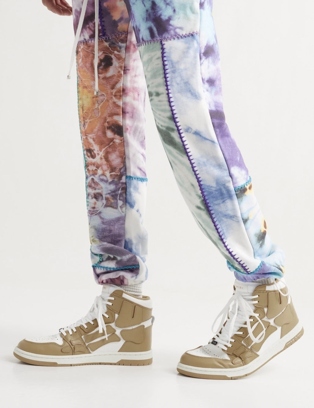 AMIRI SKEL LEATHER HIGH-TOP SNEAKERS