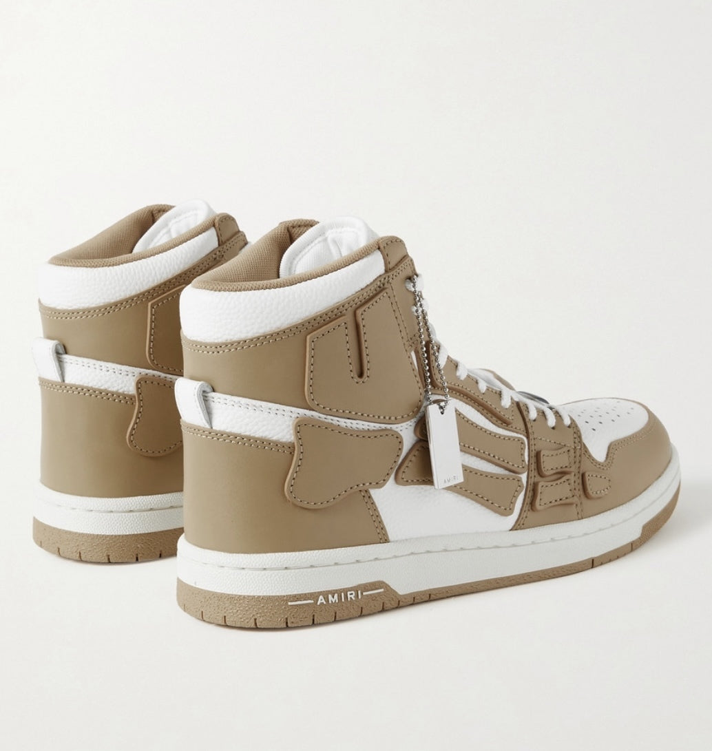 AMIRI SKEL LEATHER HIGH-TOP SNEAKERS