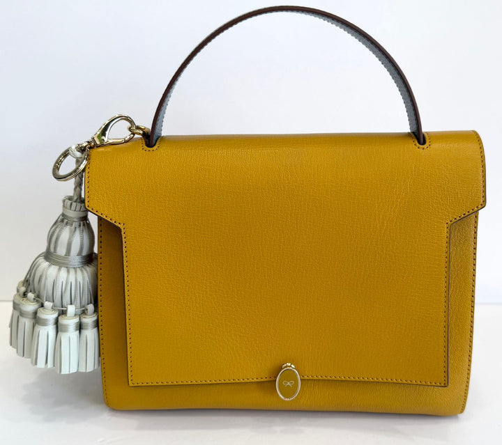 ANYA HINDMARCH BATHURST CALFSKIN LEATHER TWO-WAY SHOULDER BAG