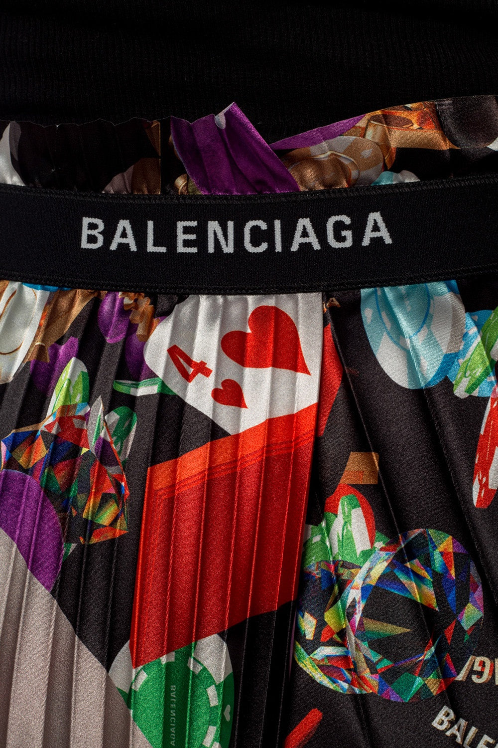 【関税&送料込】Balenciaga Asymmetrical Midi Skirt BALENCIAGA ASYMMETRICAL MULTI COLOR PLEATED SKIRT WITH LOGO