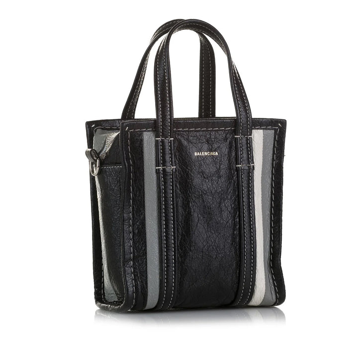BALENCIAGA BAZAR XXS 2WAY SHOPPER LEATHER TOTE BAG