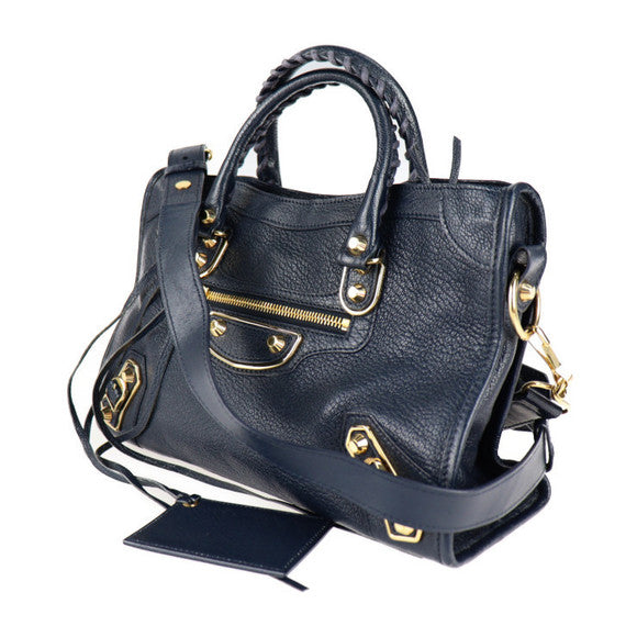 BALENCIAGA GRAINED LEATHER SMALL CITY BAG