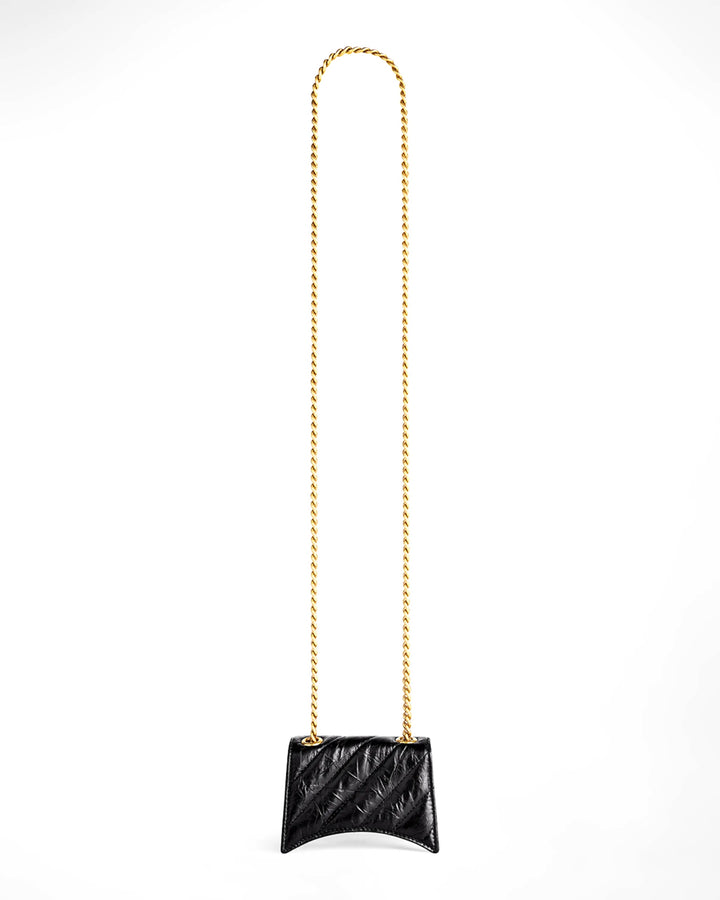BALENCIAGA CRUSH QUILTED CALFSKIN MINI CHAIN BAG