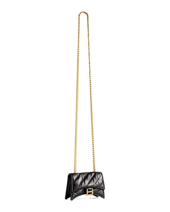 BALENCIAGA CRUSH QUILTED CALFSKIN MINI CHAIN BAG