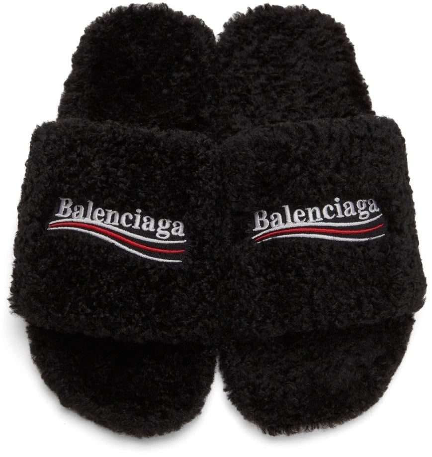 BALENCIAGA FURRY EMBROIDERED CAMPAIGN SLIDES