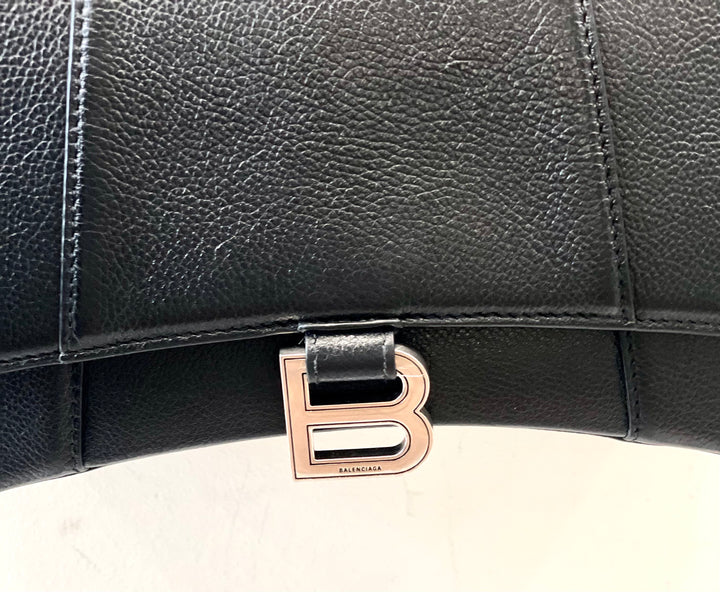 BALENCIAGA HOURGLASS SMALL CALFSKIN TOP HANDLE BAG