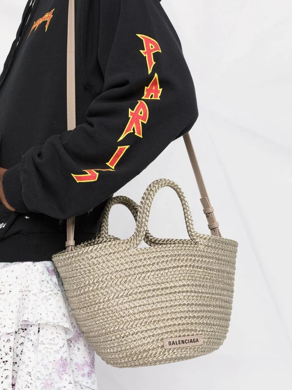 BALENCIAGA IBIZA WOVEN BASKET BAG