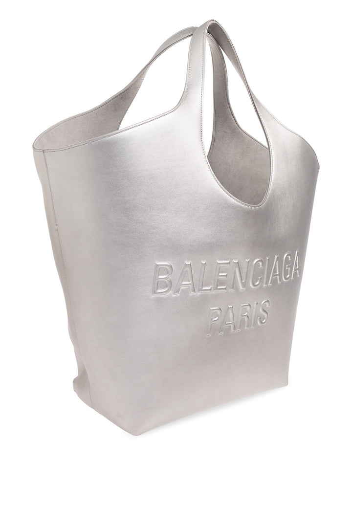 BALENCIAGA METALLIC CALFSKIN MEDIUM MARY KATE TOTE BAG