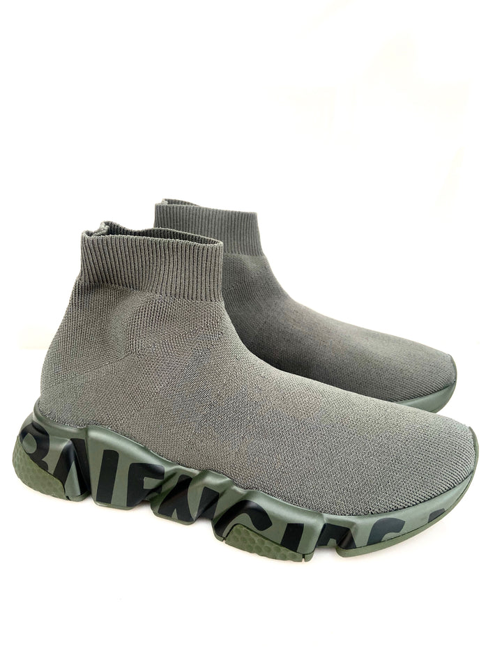 BALENCIAGA SPEED GRAFFITI LOGO SNEAKERS