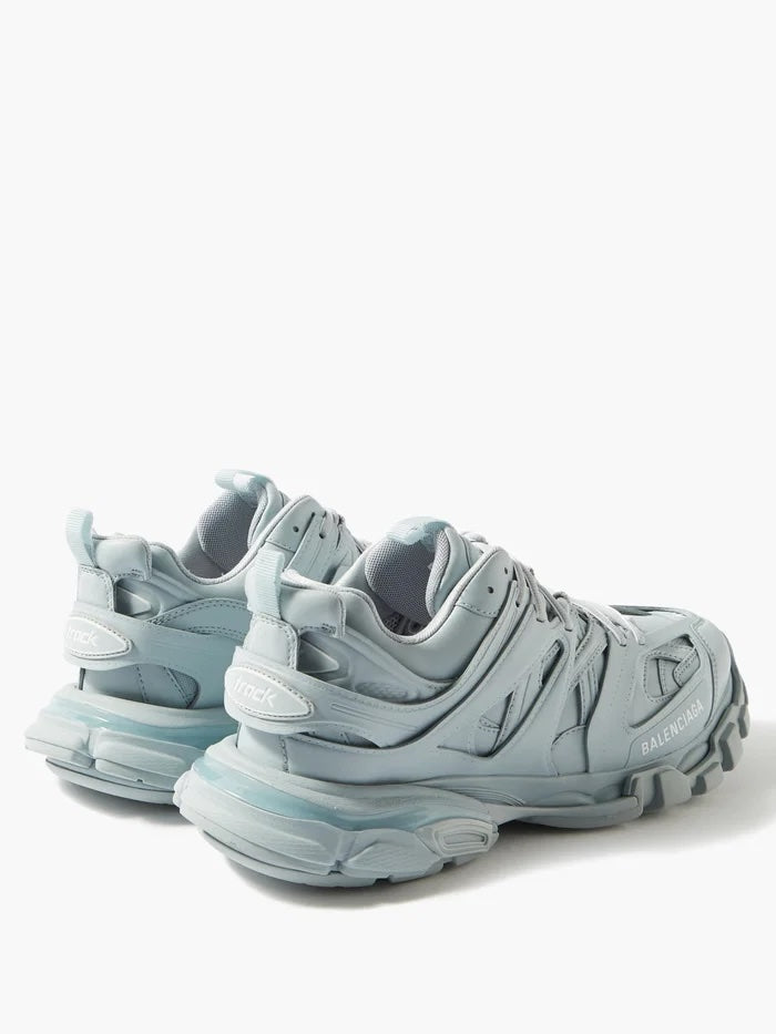 BALENCIAGA TRACK TRAINER SNEAKERS IN PALE BLUE