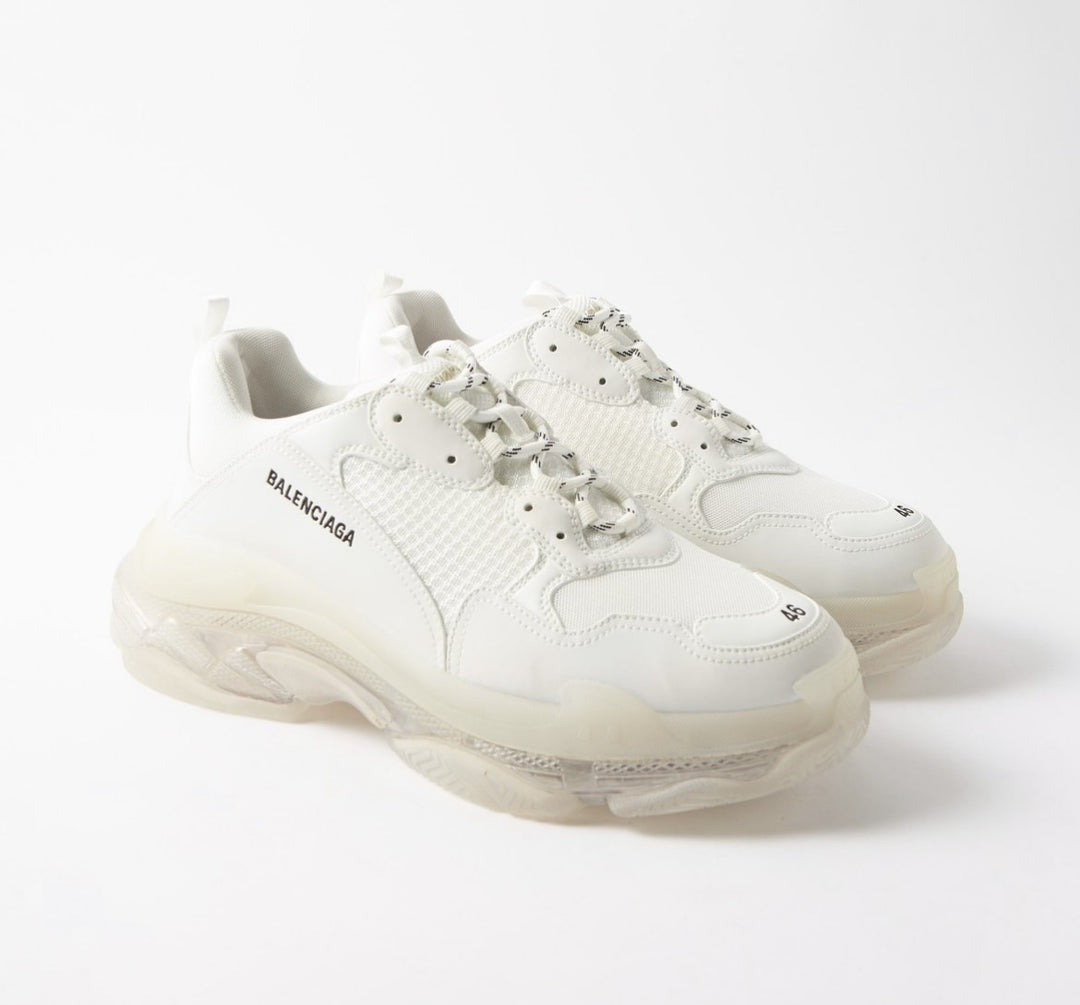 BALENCIAGA TRIPLE S CLEAR SOLE SNEAKERS
