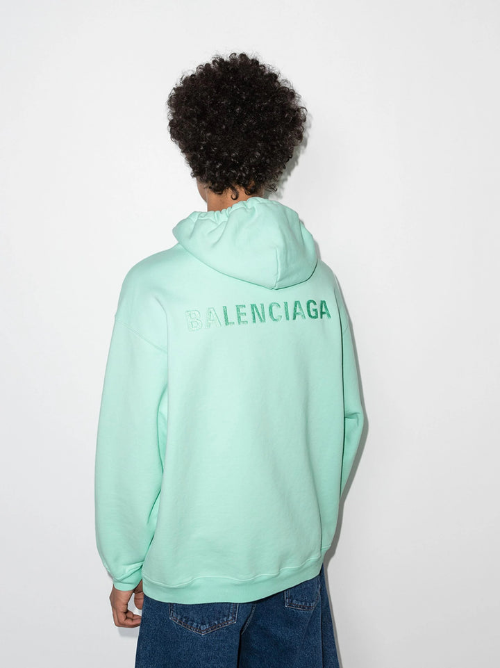 BALENCIAGA EMBROIDERED LOGO HOODIE