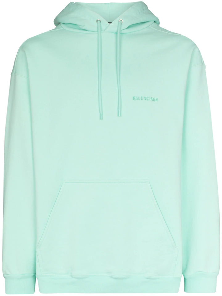 BALENCIAGA EMBROIDERED LOGO HOODIE