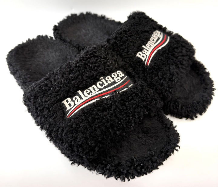 BALENCIAGA FURRY EMBROIDERED CAMPAIGN SLIDES