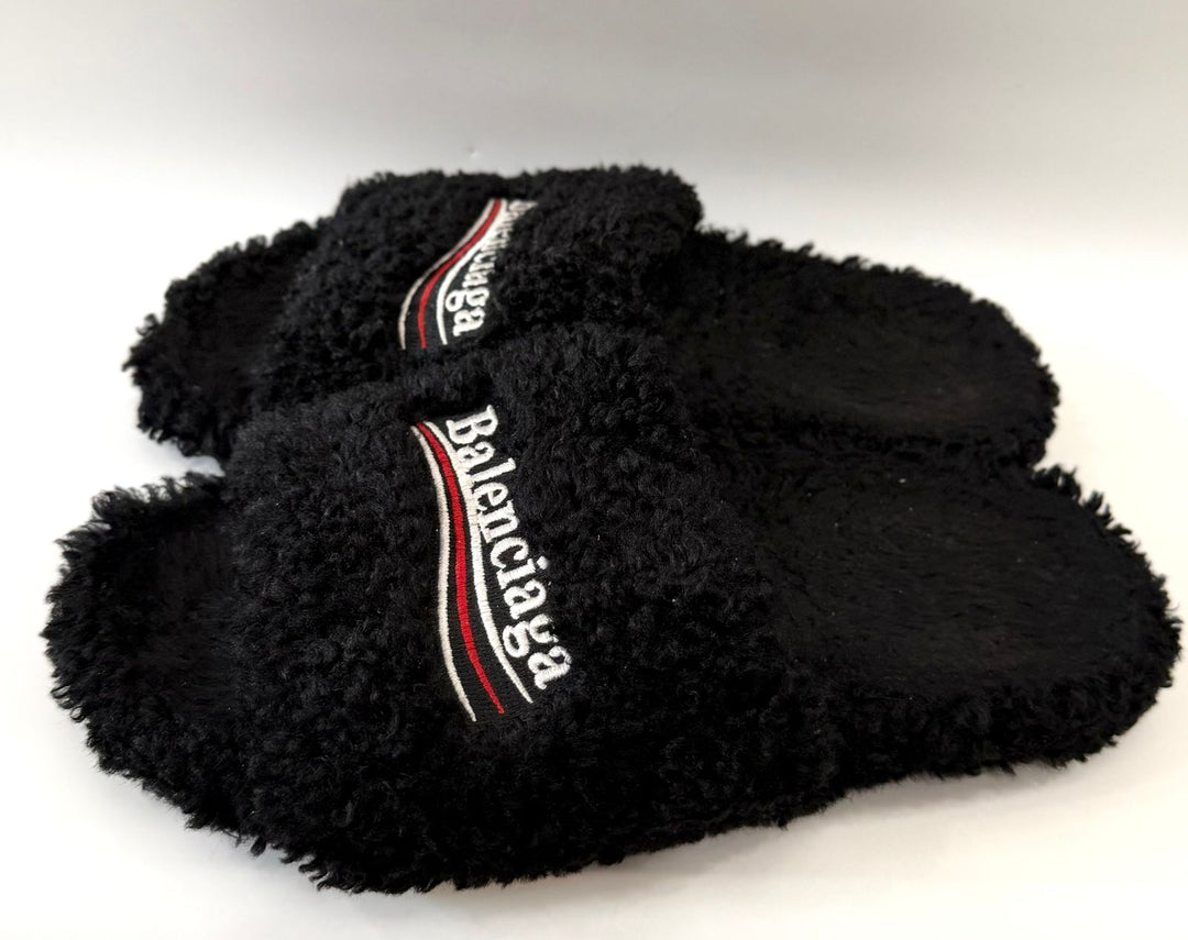 BALENCIAGA FURRY EMBROIDERED CAMPAIGN SLIDES