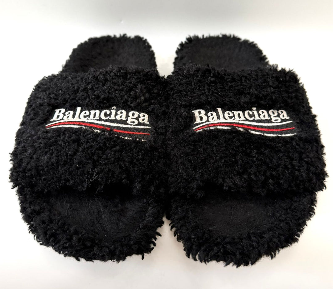 BALENCIAGA FURRY EMBROIDERED CAMPAIGN SLIDES