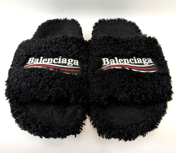 BALENCIAGA FURRY EMBROIDERED CAMPAIGN SLIDES