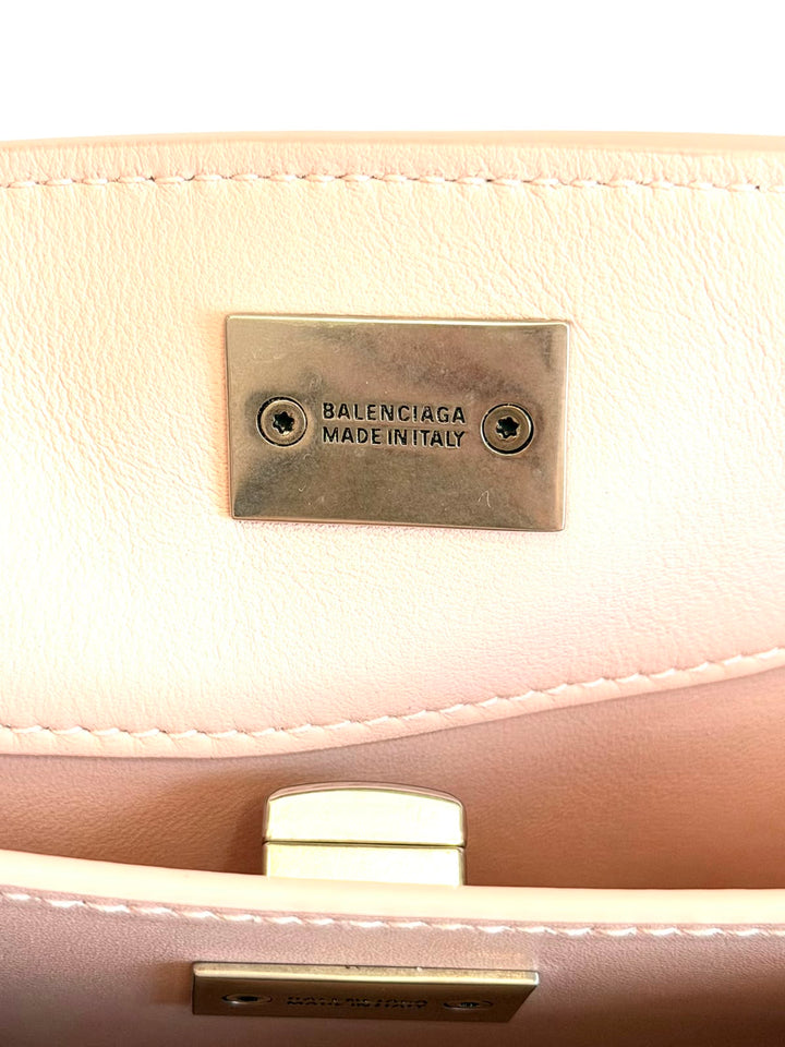 BALENCIAGA RODEO MINI CALFSKIN LEATHER TOP-HANDLE BAG