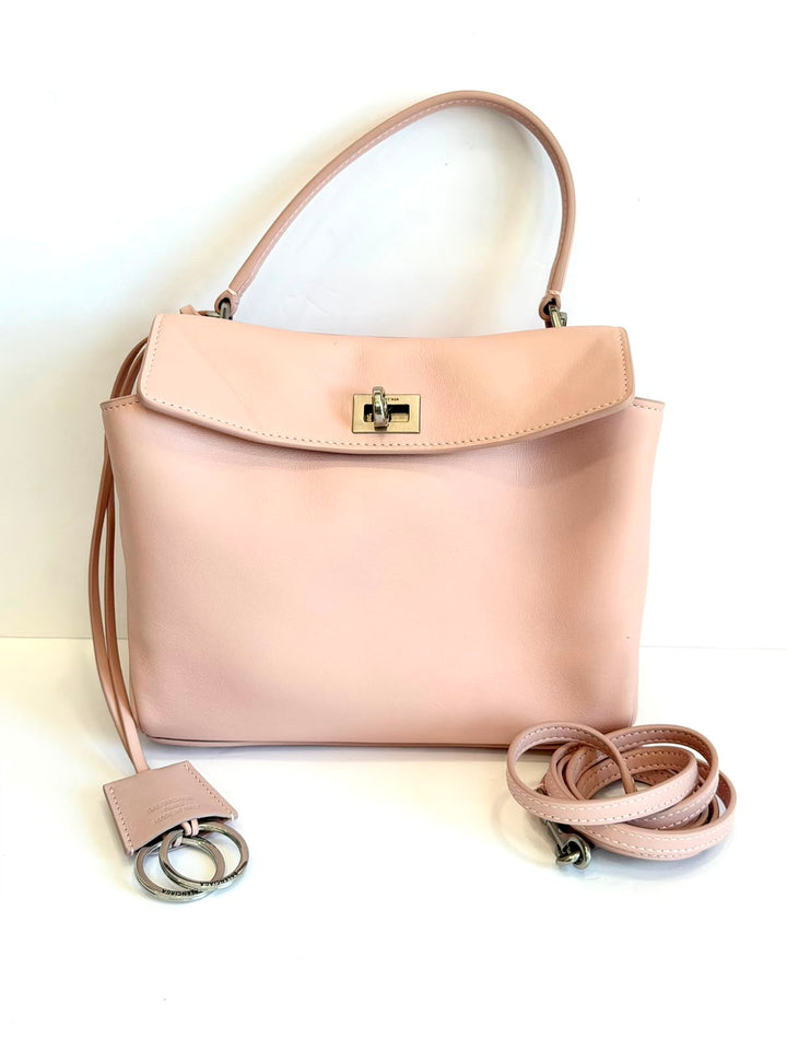 BALENCIAGA RODEO MINI CALFSKIN LEATHER TOP-HANDLE BAG