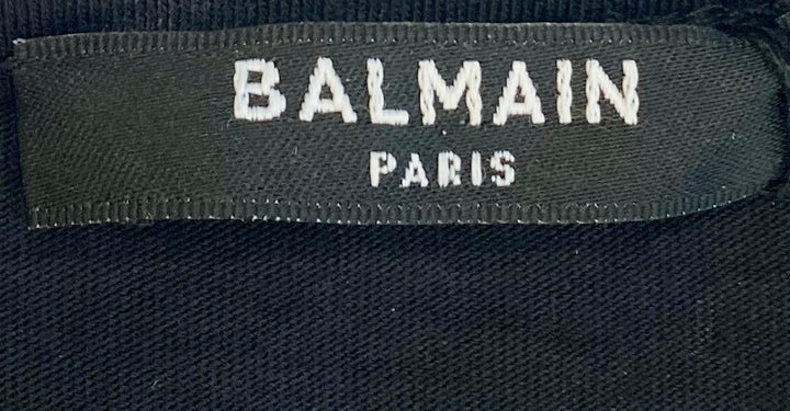 BALMAIN ECO-DESIGNED 3 BUTTON LOGO PRINT T-SHIRT