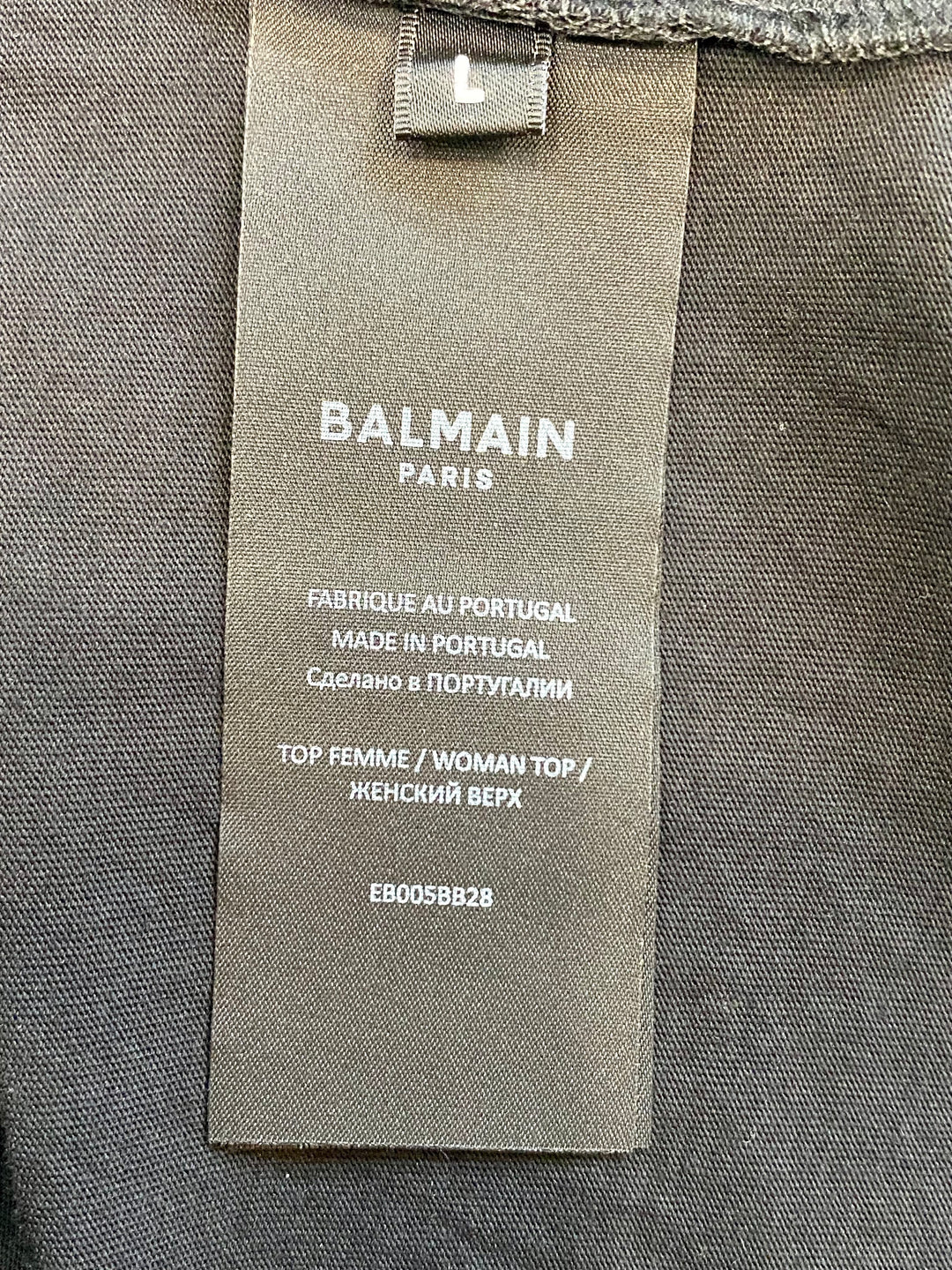 BALMAIN ECO-DESIGNED 3 BUTTON LOGO PRINT T-SHIRT