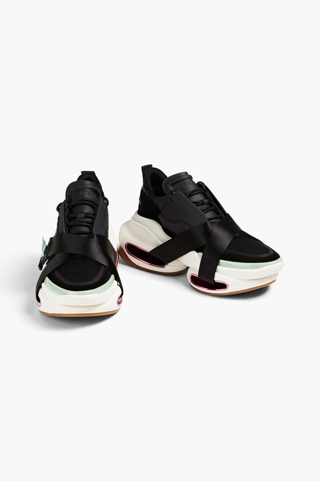 BALMAIN B-BOLD NEOPRENE LOW-TOP SNEAKERS – Caroline's