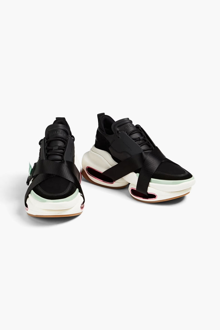 BALMAIN B-BOLD NEOPRENE LOW-TOP SNEAKERS – Caroline's BALMAIN B-BOLD NEOPRENE LOW-TOP SNEAKERS – Caroline's