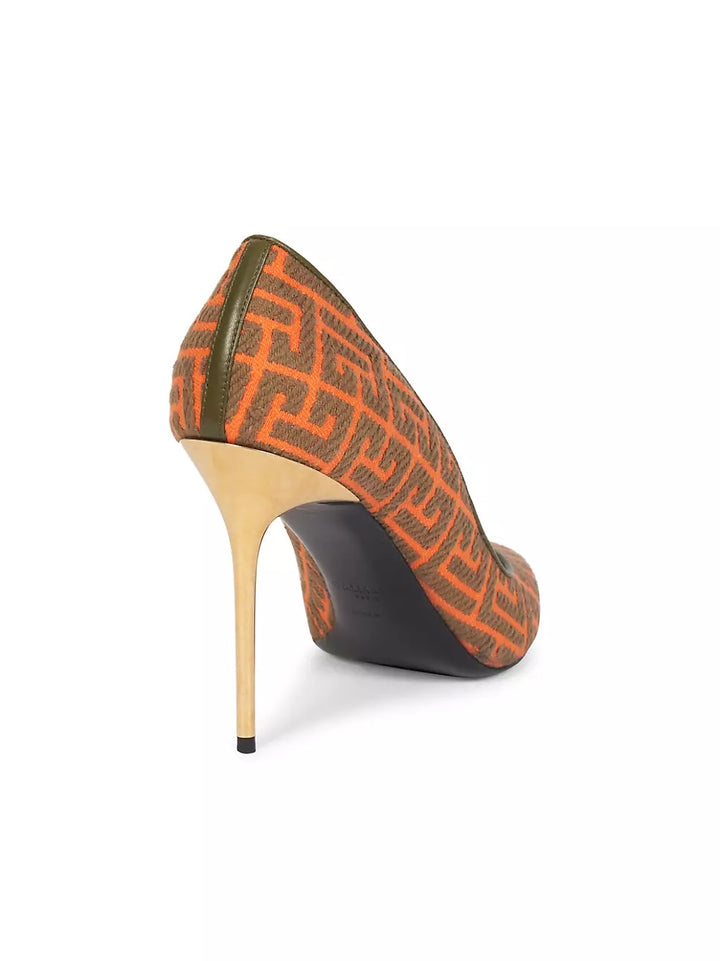 BALMAIN RUGBY MONOGRAM JACQUARD PUMPS