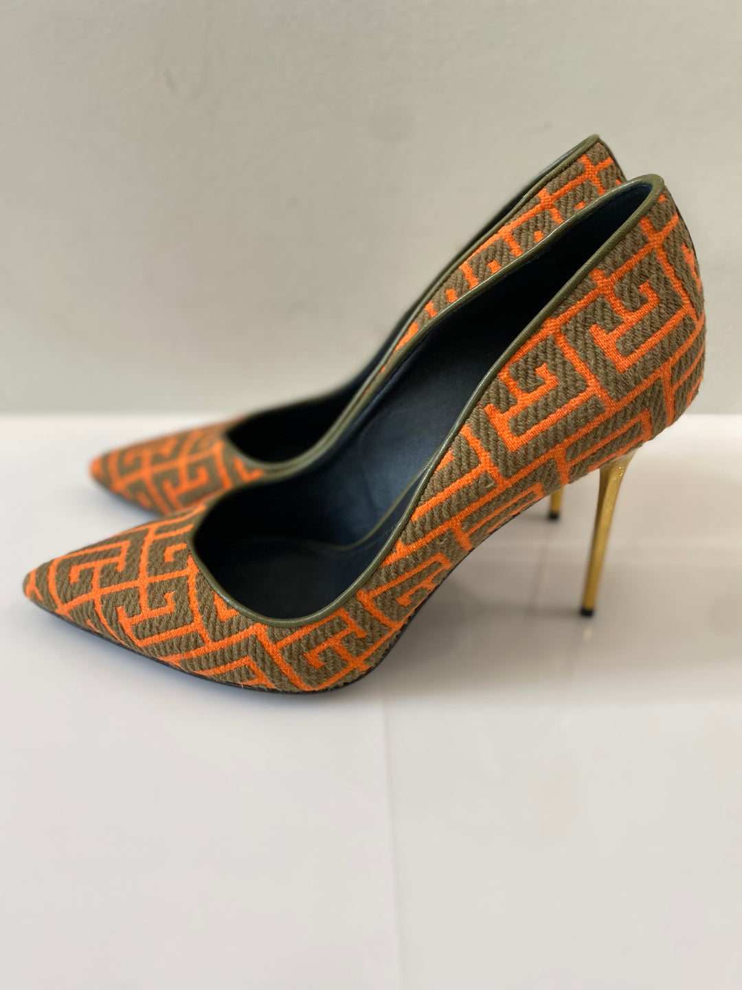 BALMAIN RUGBY MONOGRAM JACQUARD PUMPS
