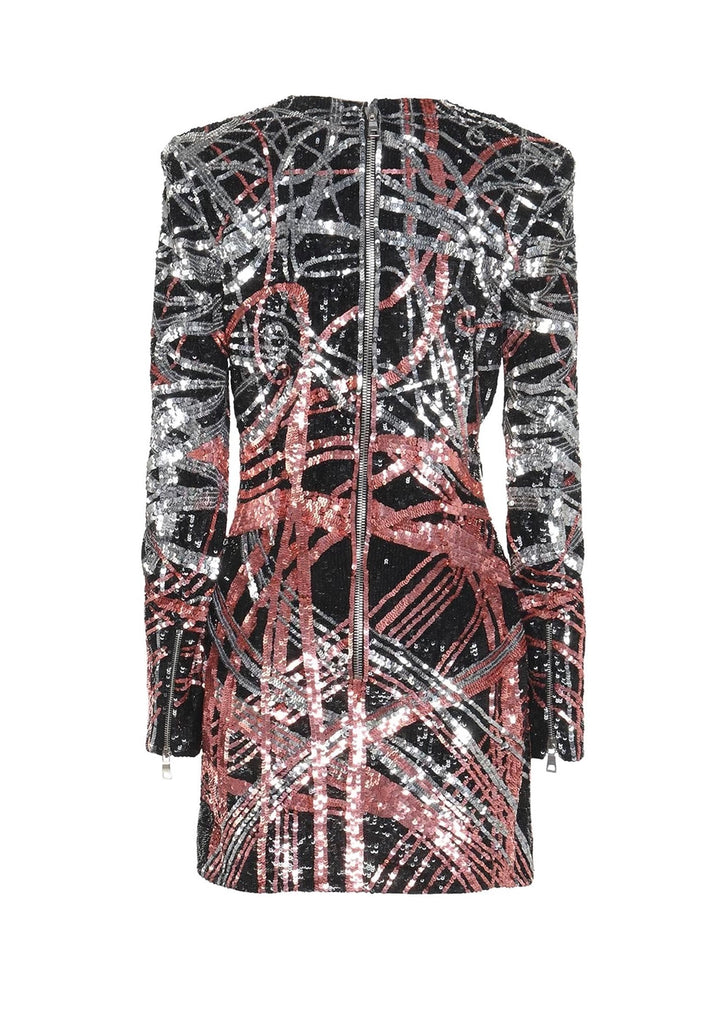 BALMAIN SEQUIN MINI DRESS