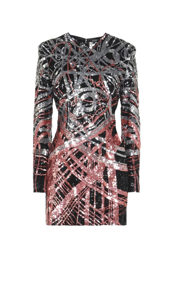 BALMAIN SEQUIN MINI DRESS