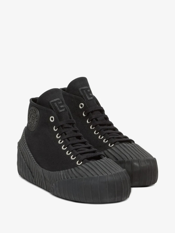 BALMAIN LOGO PATCH RIFF LOW MEN&