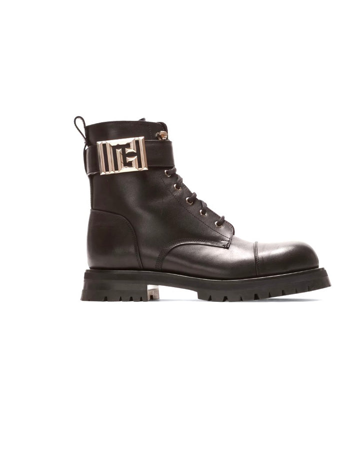 BALMAIN CHARLIE CALFSKIN LEATHER RANGER BOOTS