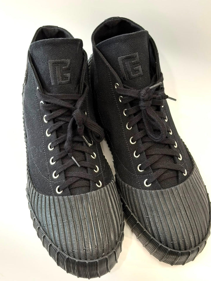 BALMAIN LOGO PATCH RIFF LOW MEN&