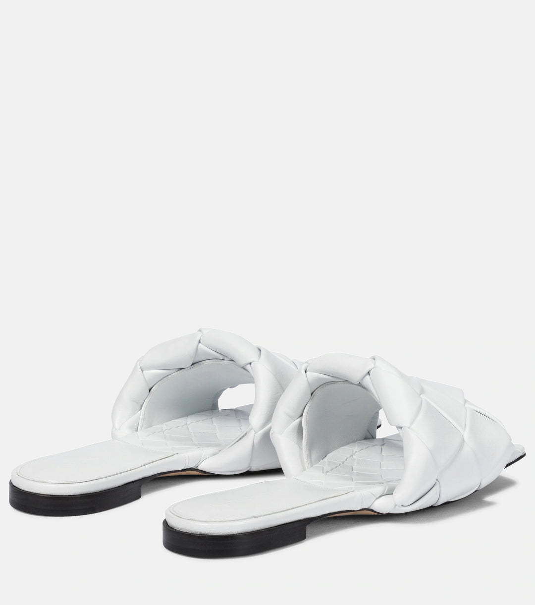 BOTTEGA VENETA LIDO NAPPA LEATHER FLAT MULES