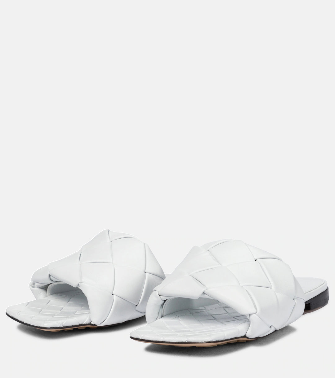 BOTTEGA VENETA LIDO NAPPA LEATHER FLAT MULES