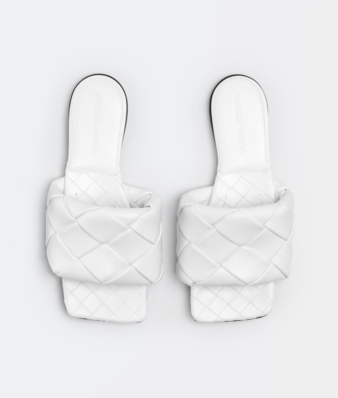 BOTTEGA VENETA LIDO NAPPA LEATHER FLAT MULES