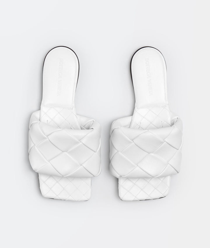 BOTTEGA VENETA LIDO NAPPA LEATHER FLAT MULES