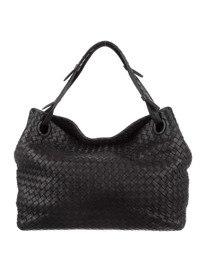 BOTTEGA VENETA NAPPA LEATHER INTRECCIATO MEDIUM GARDA BAG