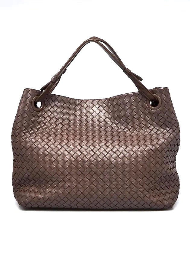 BOTTEGA VENETA NAPPA LEATHER INTRECCIATO MEDIUM GARDA BAG