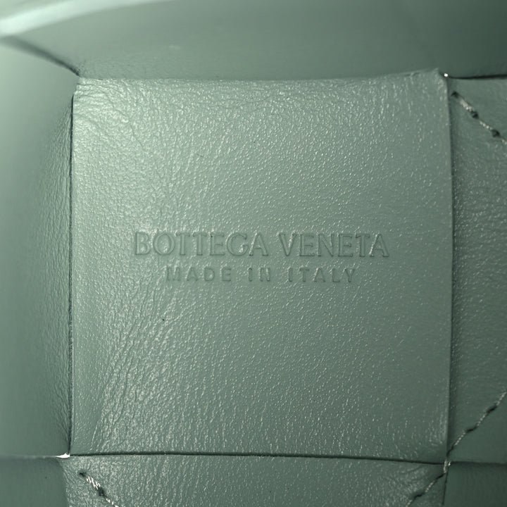 BOTTEGA VENETA NAPPA LEATHER INTRECCIATO MINI CASSETTE BUCKET BAG