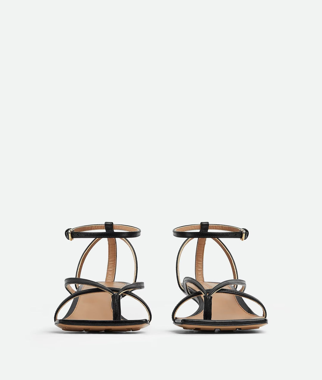 BOTTEGA VENETA MID HEEL STRETCH STRAP SANDAL