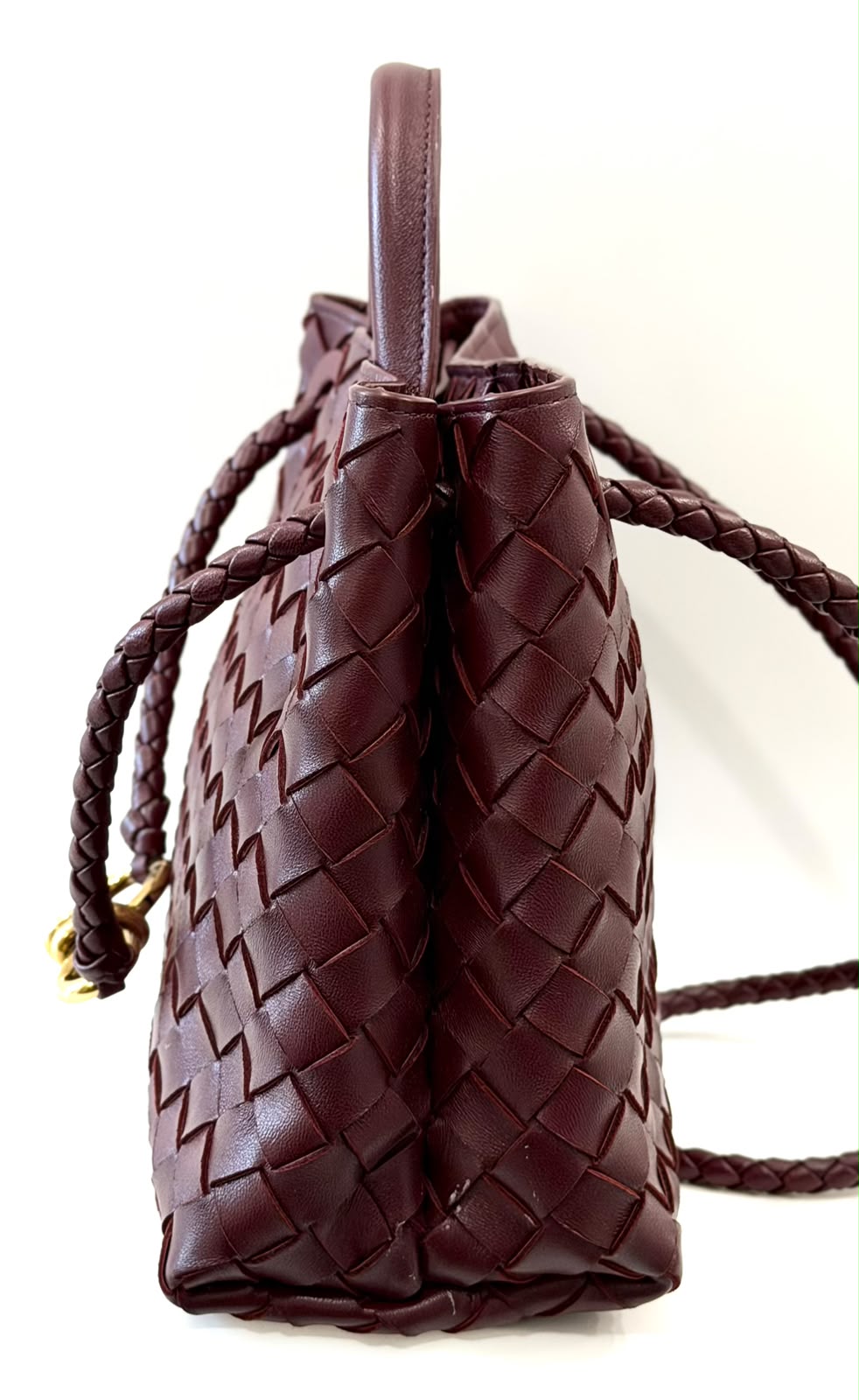 BOTTEGA VENETA NAPPA LEATHER INTRECCIATO SMALL ANDIAMO SHOULDER BAG