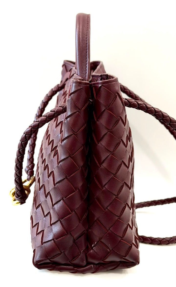 BOTTEGA VENETA NAPPA LEATHER INTRECCIATO SMALL ANDIAMO SHOULDER BAG