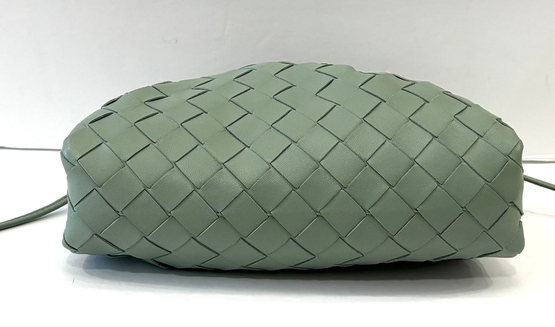 BOTTEGA VENETA SMALL LAMBSKIN LEATHER CLUTCH SHOULDER BAG