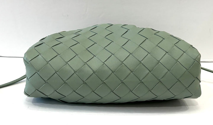 BOTTEGA VENETA SMALL LAMBSKIN LEATHER CLUTCH SHOULDER BAG