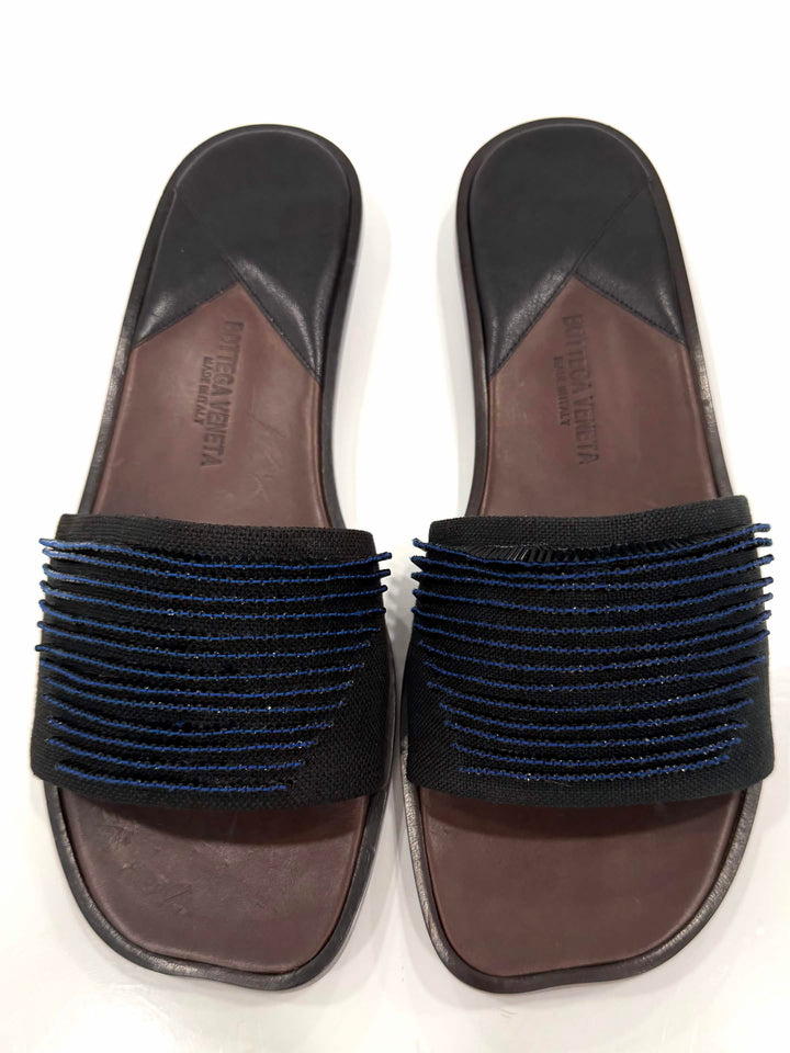 BOTTEGA VENETA BEADED APPLIQUÉ SLIDE MULES