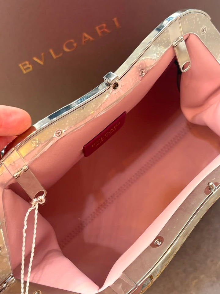 BVLGARI SERPENTINE FOREVER CALFSKIN LEATHER CLUTCH BAG